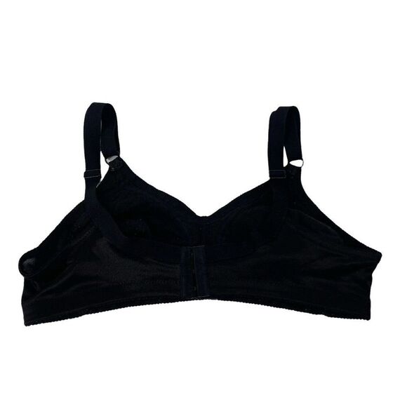 Isadora Paccini Bra Womens Size 34B Black Cotton Blend Floral Eyelete Wireless - Picture 5 of 9